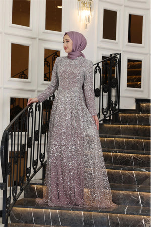 Işıltı Tesettür Abiye - FioraofDress - tesettur - abiye - 38 - LİLAA - hijab - evening - dress