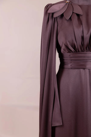 Jana Tesettür Abiye - FioraofDress - tesettur - abiye - bery burgundy - 38 - hijab - evening - dress