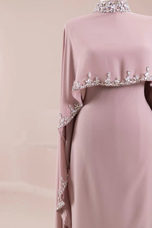 Layali Tesettür Abiye - FioraofDress - tesettur - abiye - Pudra - 40 - hijab - evening - dress