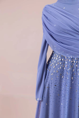 Levia Tesettür Abiye - FioraofDress - tesettur - abiye - indigo - 36 - hijab - evening - dress