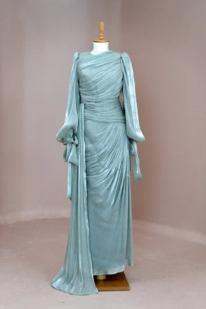 Lotus Tesettür Abiye - FioraofDress - tesettur - abiye - mint - 38 - hijab - evening - dress