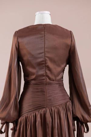 Lova Tesettür Abiye - FioraofDress - tesettur - abiye - berry brown - 38 - hijab - evening - dress