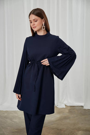 Lucia Pantolon Takım - FioraofDress - tesettur - abiye - lacivert - 42 - hijab - evening - dress