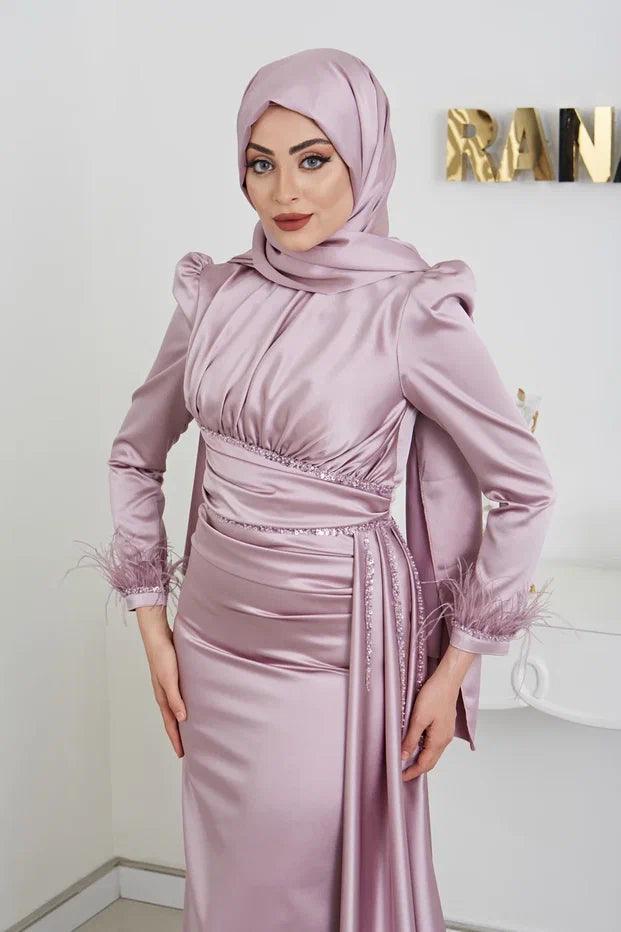 Merinette Tesettür Abiye - FioraofDress - tesettur - abiye - 44 - bronze - hijab - evening - dress