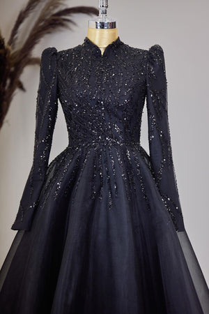 Mila Abiye Tesettür - FioraofDress - tesettur - abiye - Siyahh - 38 - hijab - evening - dress