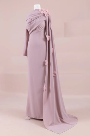 Mire Tesettür Abiye - FioraofDress - tesettur - abiye - Pudra - 38 - hijab - evening - dress