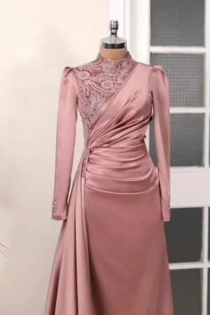 Monica Tesettür Abiye - FioraofDress - tesettur - abiye - Gül Kurusu - 38 - hijab - evening - dress