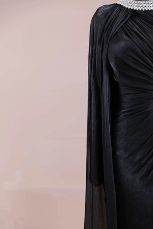 Nela Tesettür Abiye - FioraofDress - tesettur - abiye - Siyahh - 38 - hijab - evening - dress