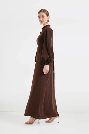 Nora Elbise - FioraofDress - tesettur - abiye - 42 - GRİ - hijab - evening - dress