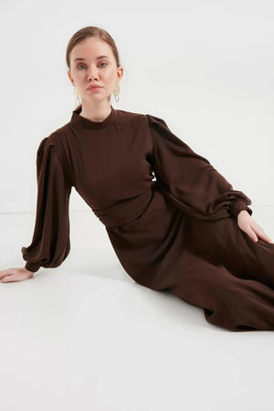 Nora Elbise - FioraofDress - tesettur - abiye - 42 - GRİ - hijab - evening - dress