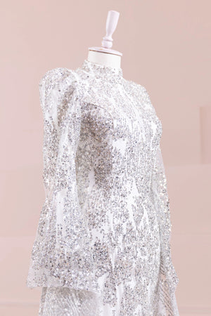 Nouria Tesettür Abiye - FioraofDress - tesettur - abiye - Beyaz - 36 - hijab - evening - dress