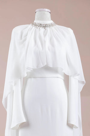 Peleris Tesettür Abiye - FioraofDress - tesettur - abiye - Beyaz - 38 - hijab - evening - dress