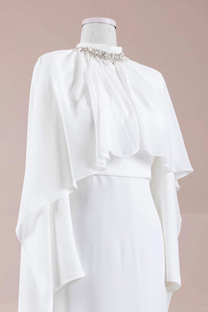 Peleris Tesettür Abiye - FioraofDress - tesettur - abiye - Beyaz - 38 - hijab - evening - dress