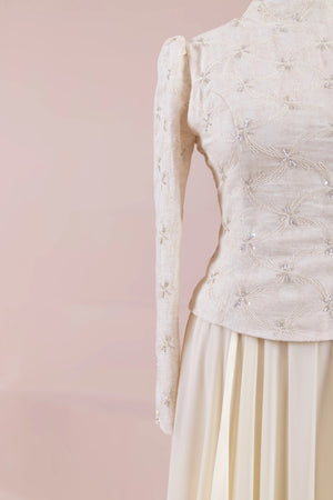 Ponte Tesettür Abiye - FioraofDress - tesettur - abiye - Ekru - 38 - hijab - evening - dress