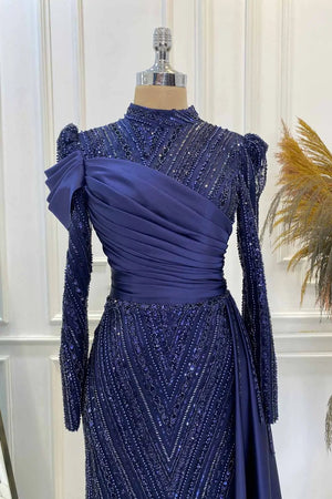 Raissa Tesettür Abiye - FioraofDress - tesettur - abiye - LACİVERT - 38 - hijab - evening - dress