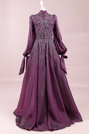 Royale Tesettür Abiye - FioraofDress - tesettur - abiye - Mürdüm - 36 - hijab - evening - dress