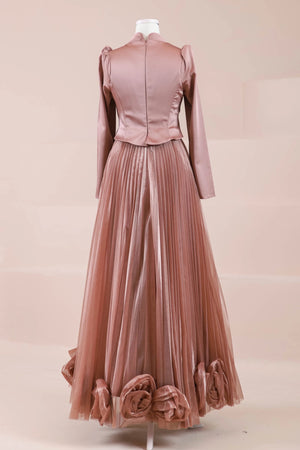 Rozya Tesettür Abiye - FioraofDress - tesettur - abiye - rose - 38 - hijab - evening - dress