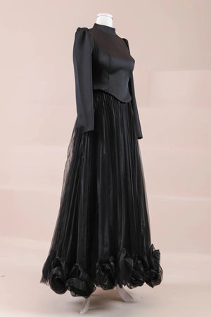 Rozya Tesettür Abiye - FioraofDress - tesettur - abiye - Siyahh - 38 - hijab - evening - dress