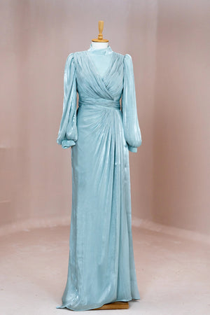 Safir Tesettür Abiye - FioraofDress - tesettur - abiye - mint - 38 - hijab - evening - dress