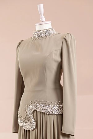 Selva Tesettür Abiye - FioraofDress - tesettur - abiye - HAKİ - 38 - hijab - evening - dress