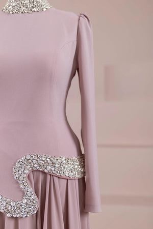 Selva Tesettür Abiye - FioraofDress - tesettur - abiye - pudraa - 38 - hijab - evening - dress