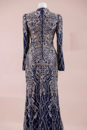 Sena Tesettür Abiye - FioraofDress - tesettur - abiye - lacivert - 38 - hijab - evening - dress