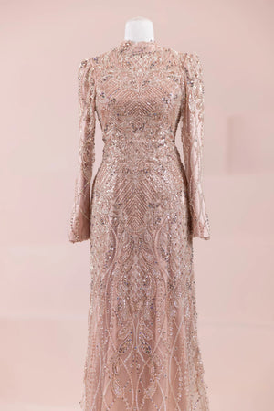 Sena Tesettür Abiye - FioraofDress - tesettur - abiye - Pudra - 38 - hijab - evening - dress