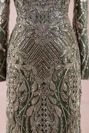 Sena Tesettür Abiye - FioraofDress - tesettur - abiye - haki - 38 - hijab - evening - dress