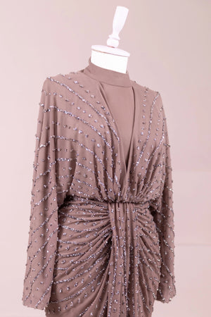 Serel Tesettür Abiye - FioraofDress - tesettur - abiye - Mocha - 36 - hijab - evening - dress