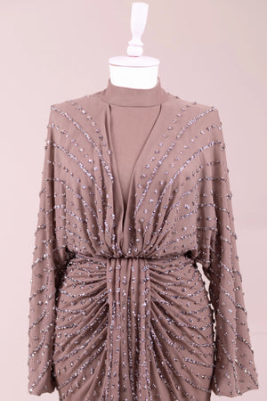 Serel Tesettür Abiye - FioraofDress - tesettur - abiye - Mocha - 36 - hijab - evening - dress