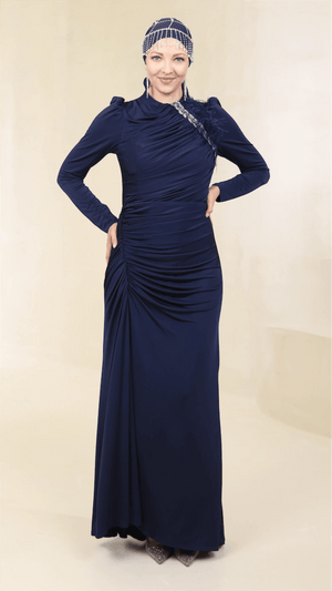 Setri Tesettür Abiye - FioraofDress - tesettur - abiye - 44 - lacivert - hijab - evening - dress