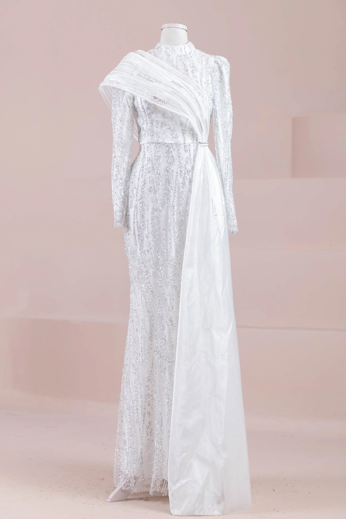 Silü Tesettür Abiye - FioraofDress - tesettur - abiye - Beyaz - 38 - hijab - evening - dress