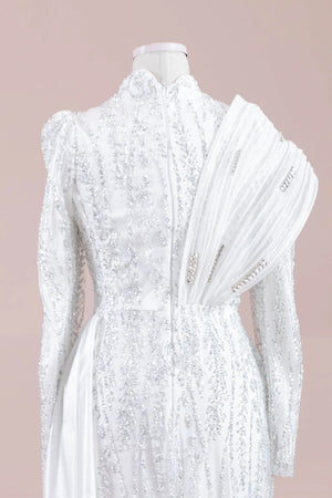 Silü Tesettür Abiye - FioraofDress - tesettur - abiye - Beyaz - 38 - hijab - evening - dress