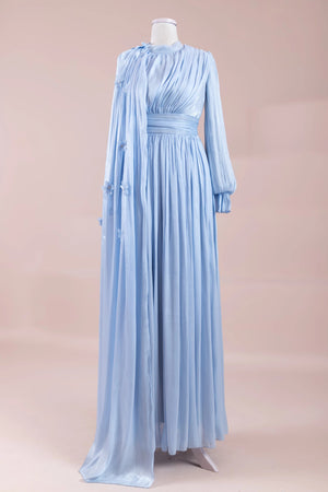 Sivra Tesettür Abiye - FioraofDress - tesettur - abiye - Mavii - 38 - hijab - evening - dress