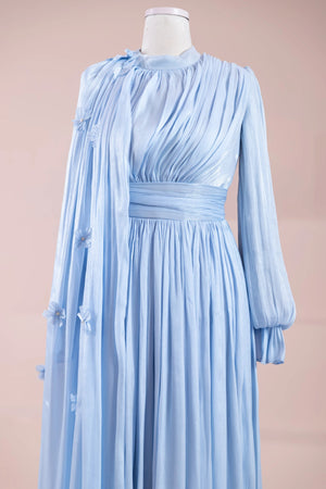 Sivra Tesettür Abiye - FioraofDress - tesettur - abiye - Mavii - 38 - hijab - evening - dress