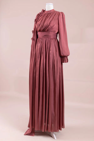 Sivra Tesettür Abiye - FioraofDress - tesettur - abiye - Berry - 38 - hijab - evening - dress