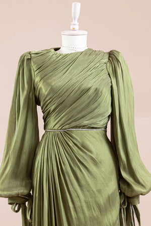 Su Yolu Tesettür Abiye - FioraofDress - tesettur - abiye - Çimen yeşili - 38 - hijab - evening - dress