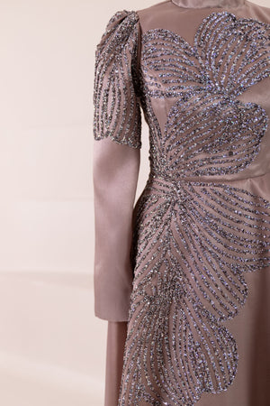 Talia Tesettür Abiye - FioraofDress - tesettur - abiye - Mocha - 38 - hijab - evening - dress