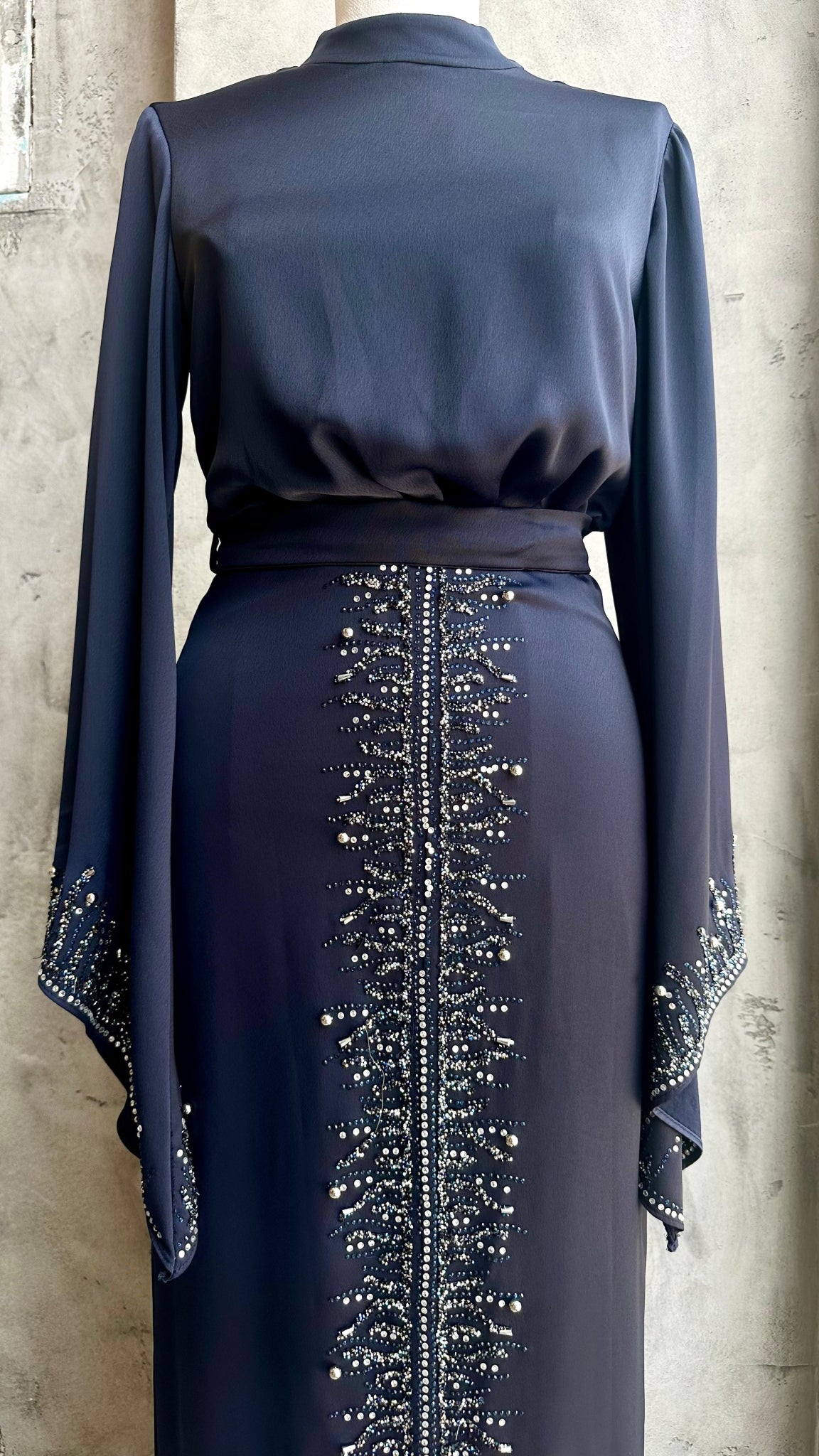 Thai Tesettür Abiye Lacivert - FioraofDress - tesettur - abiye - 36 - LACİVERT - hijab - evening - dress