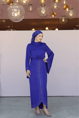 Thai Tesettür Abiye - FioraofDress - tesettur - abiye - 44 - Mavii - hijab - evening - dress