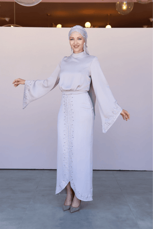 Thai Tesettür Abiye - FioraofDress - tesettur - abiye - 44 - Taş - hijab - evening - dress