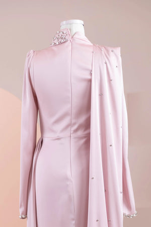 Ziri Tesettür Abiye - FioraofDress - tesettur - abiye - Pudra - 36 - hijab - evening - dress