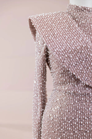 Ziva Tesettür Abiye - FioraofDress - tesettur - abiye - Pudra - 38 - hijab - evening - dress