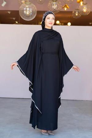 Abaya Tesettur Abiye - FioraofDress - tesettur - abiye - 36 - Siyahh - hijab - evening - dress