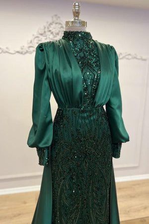 Açelya Kapaklı Tesettür Abiye - FioraofDress - tesettur - abiye - 48 - zümrüt - hijab - evening - dress