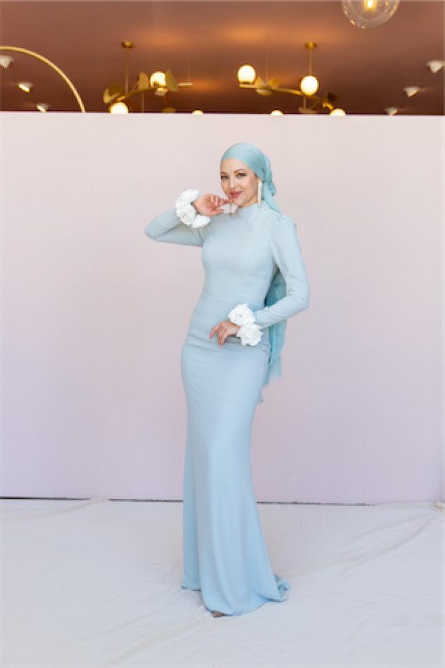 Allegra Tesettür Abiye - FioraofDress - tesettur - abiye - 44 - mint - hijab - evening - dress