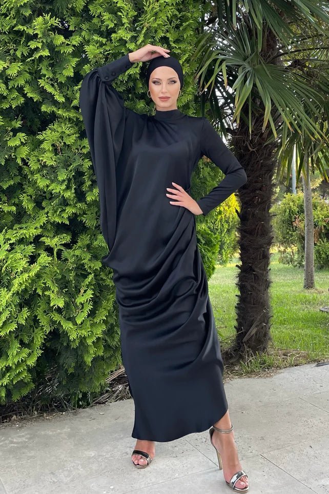 Almira Siyah Tesettür Abiye - FioraofDress - tesettur - abiye - 44 - SİYAH - hijab - evening - dress
