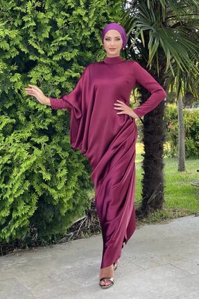 Almira Vişne Çürüğü Tesettür Abiye - FioraofDress - tesettur - abiye - 42 - VİŞNE ÇÜRÜĞÜ - hijab - evening - dress