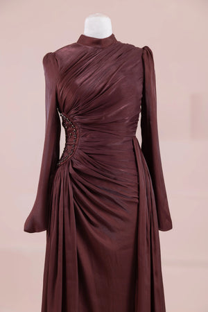Amaris Tesettür Abiye - FioraofDress - tesettur - abiye - bery burgundy - 38 - hijab - evening - dress