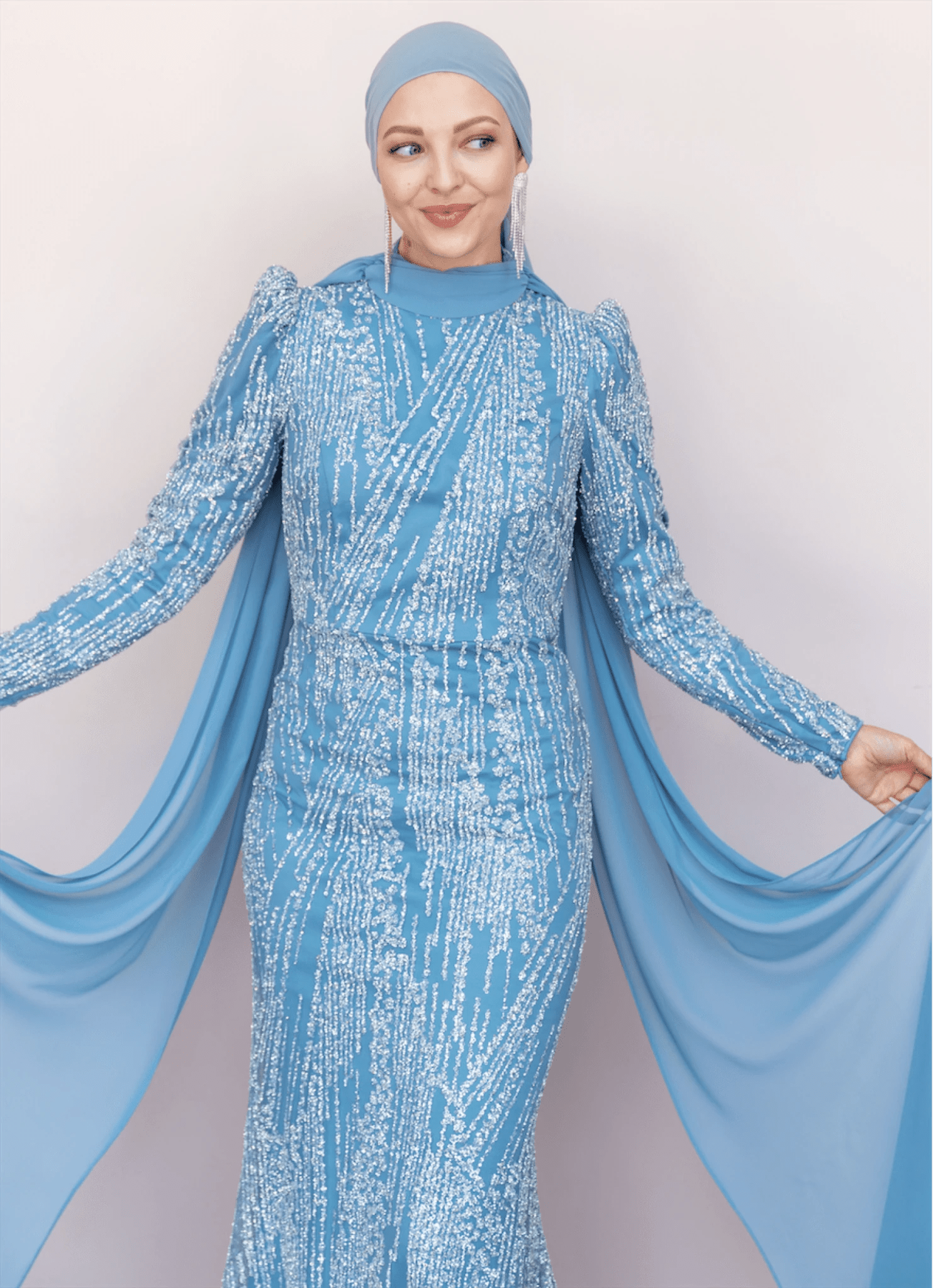 Ambra Tesettür Abiye - FioraofDress - tesettur - abiye - 44 - Mavii - hijab - evening - dress